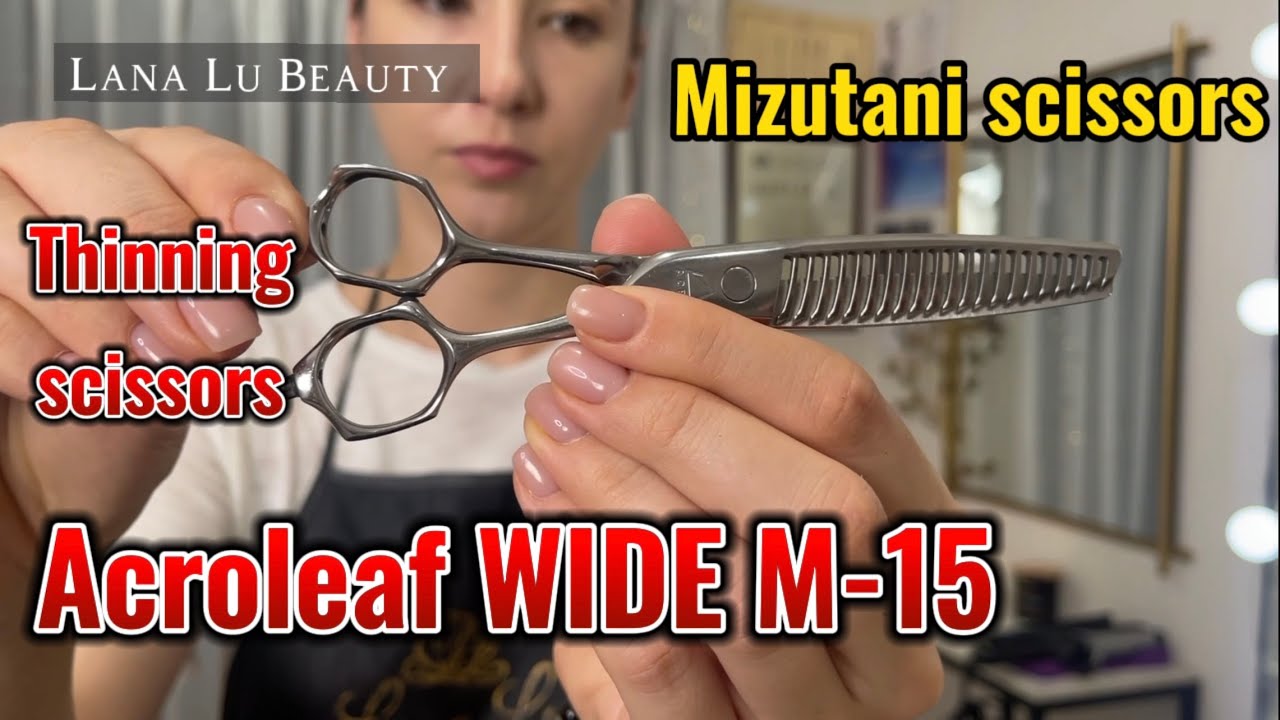 Acroleaf WIDE M-15. Mizutani Thinning scissors.#lanalubeauty #haireducator #hairscissors