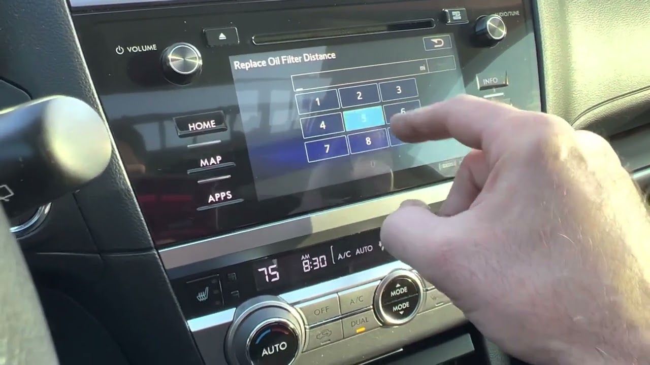 2017 Subaru Outback Oil Life and Maintenance Light Reset