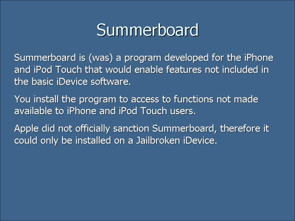 What is Winterboard, Springboard, Summerboard and Dreamboard?