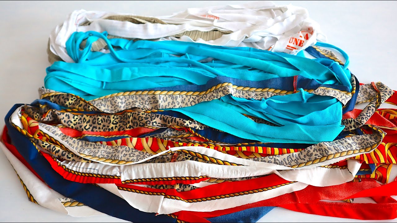 No Tires camisetas viejas. Puedes hacer una alfombra elegante de ellos