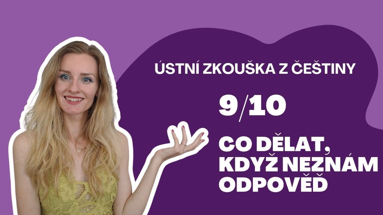 Tip 9/10 | Co dělat, když neznám odpověď? | maturitní zkouška z češtiny