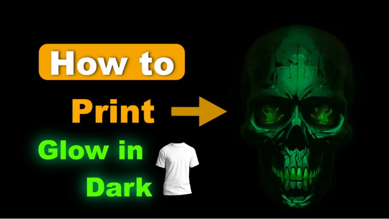How to design & print a Glow-in-dark T-shirts at home in under 5 minutes | DIY T-shirt tutorials