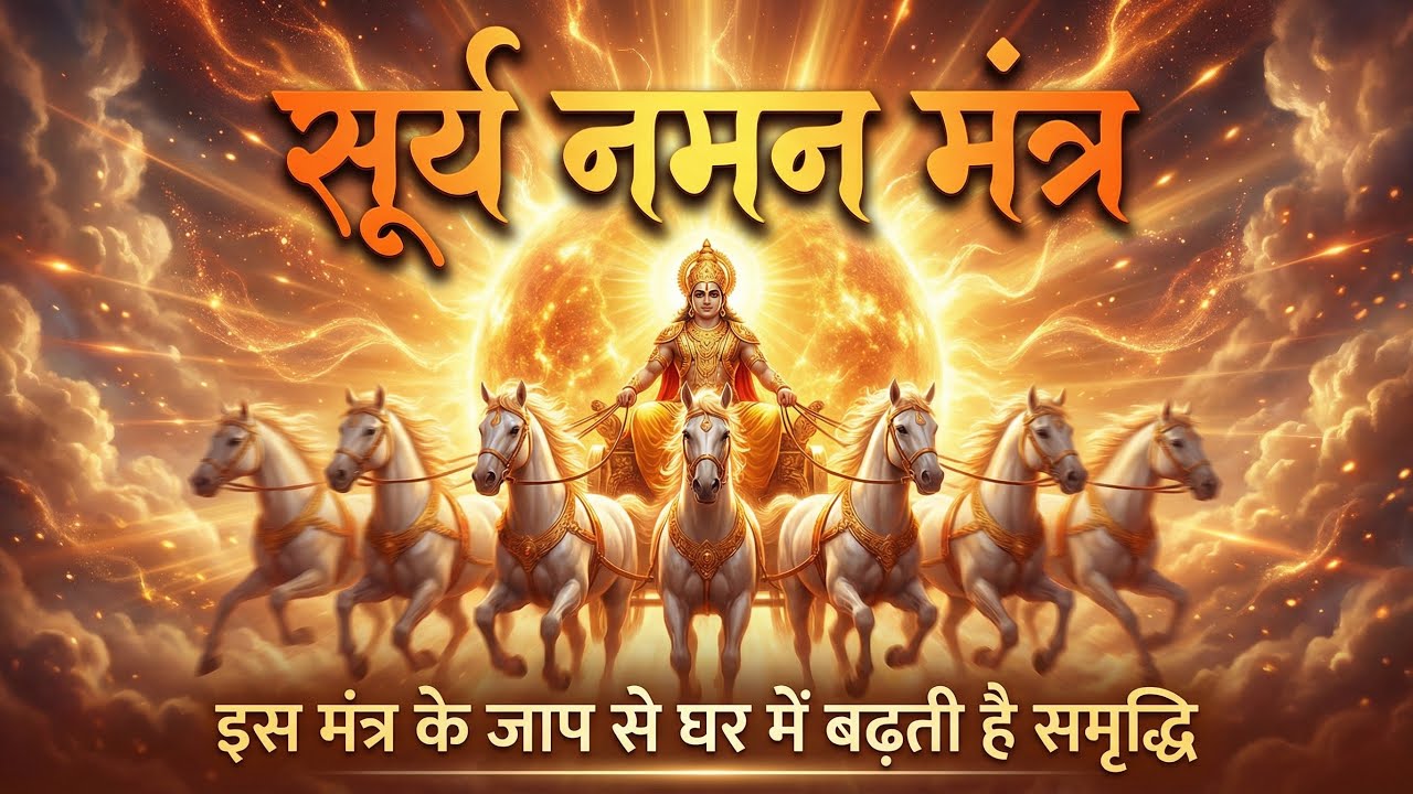 सूर्य नमन मंत्र | प्रातःकाल सुनते ही तेज, आरोग्य और धन में वृद्धि 🌞 सूर्य देव का चमत्कारी नमन मंत्र 