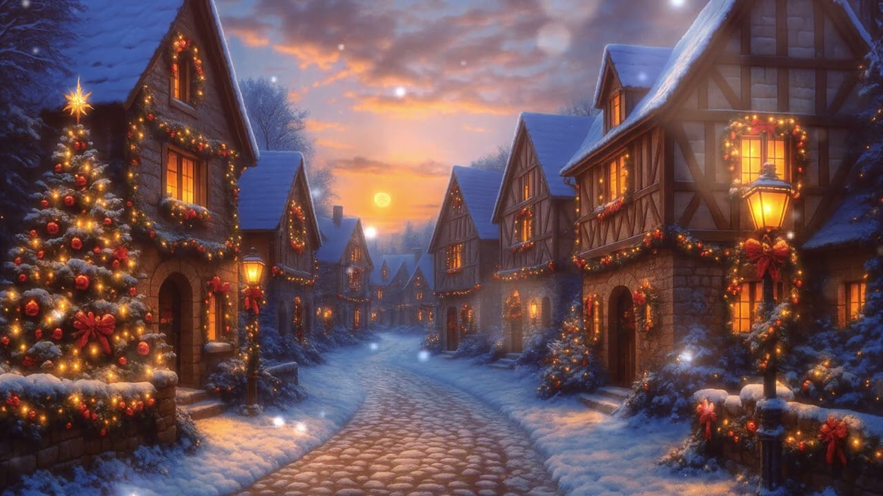 Medieval Christmas Village 🎄 Cozy Winter Ambience & Magical Holiday Music for Relaxation