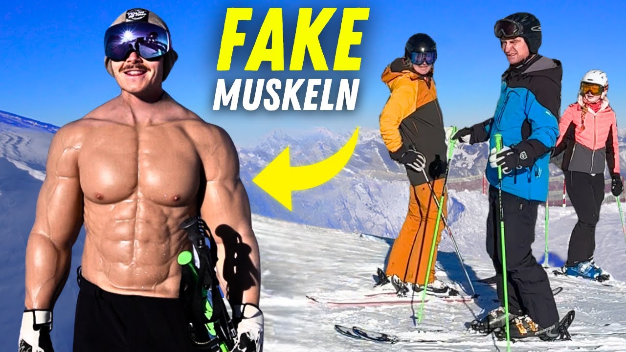 Ich fuhr im Fake Muskelanzug Ski (das verrückteste Experiment)