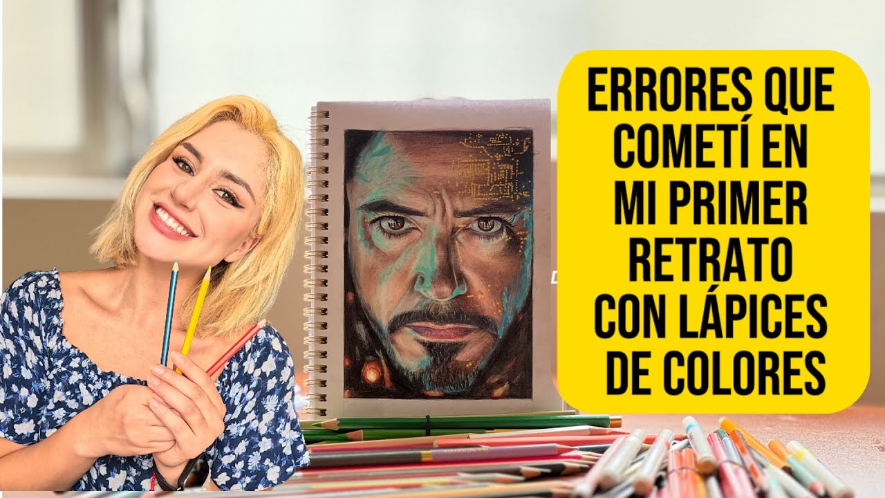 Errores que cometí en mi primer retrato con lápices de colores
