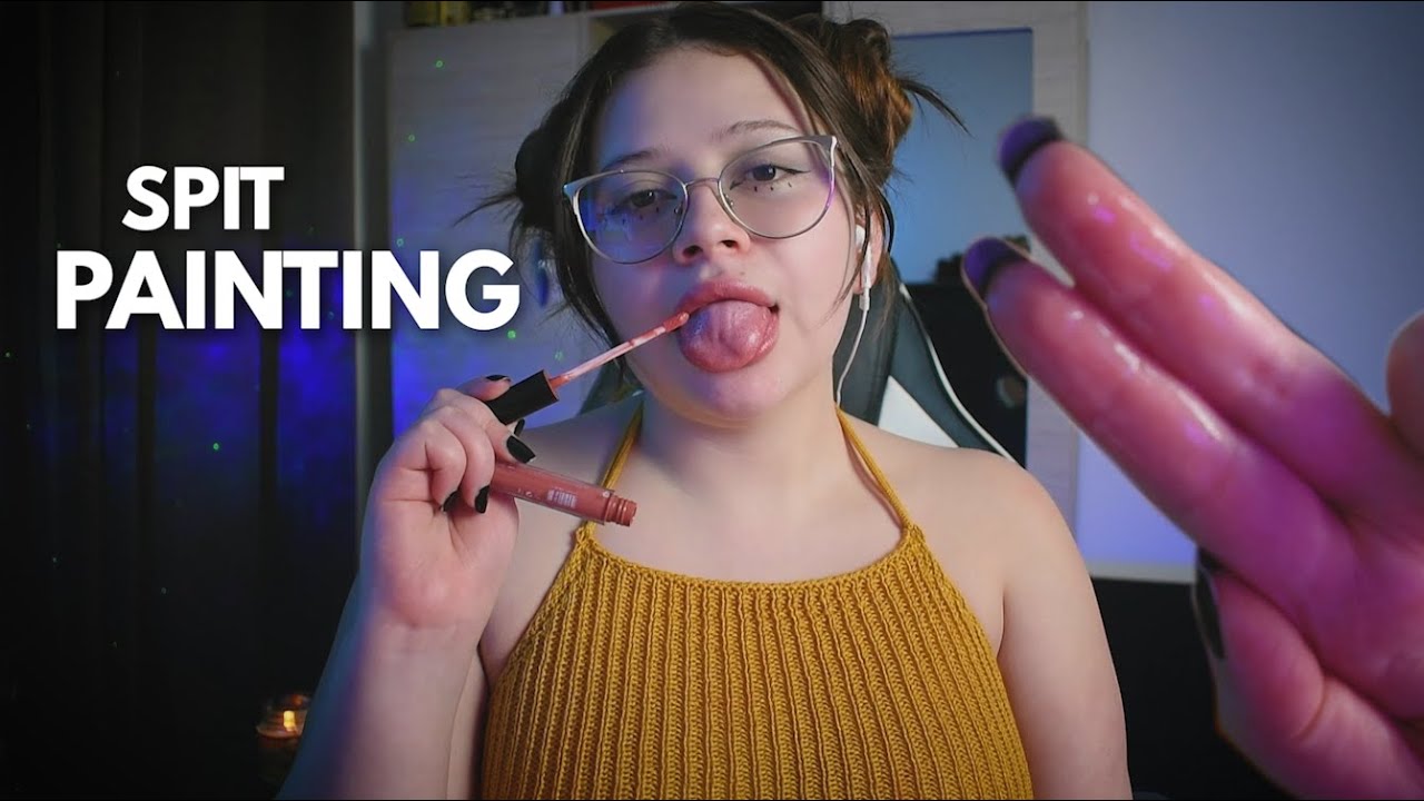 ASMR ESPAÑOL / 💄 TE MAQUILLO con mis B4BITAS 😛 Spit Painting  + Visuales