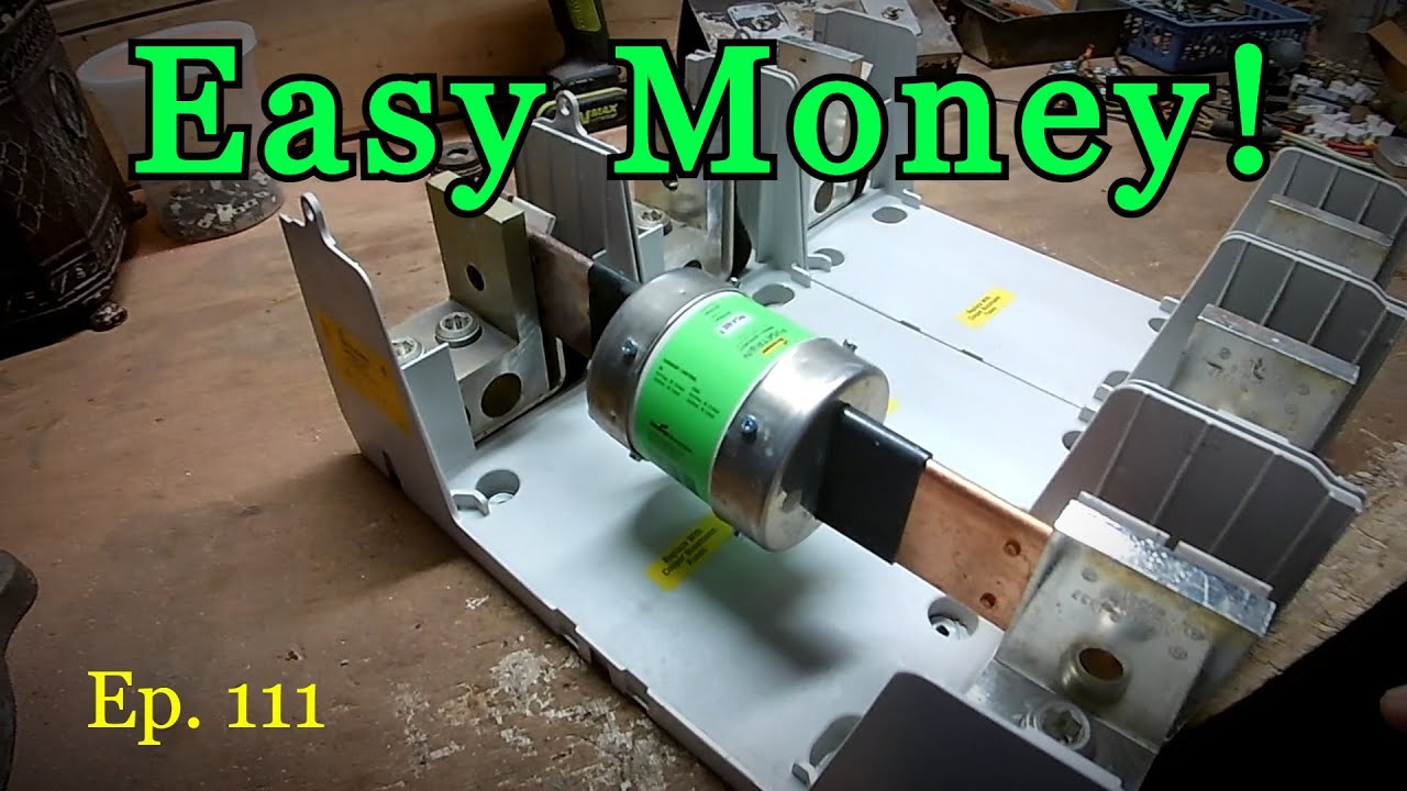 Scrapping Out A MASSIVE Fuse & Fuse Holders For Easy Money!