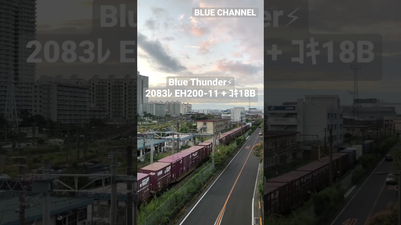 (貨物列車) 2022/10/01 2083レ EH200-11 + コキ18B #Shorts