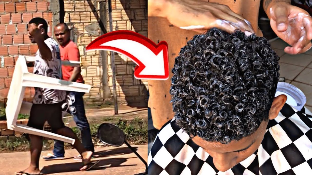 CHAMEI ATENÇÃO CACHEANDO O CABELO CRESPO NA RUA | Raphael Lorranh