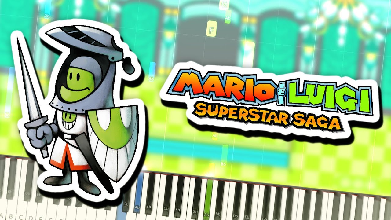 Mario & Luigi Superstar Saga - Beanbean Castle Theme Piano Tutorial Synthesia