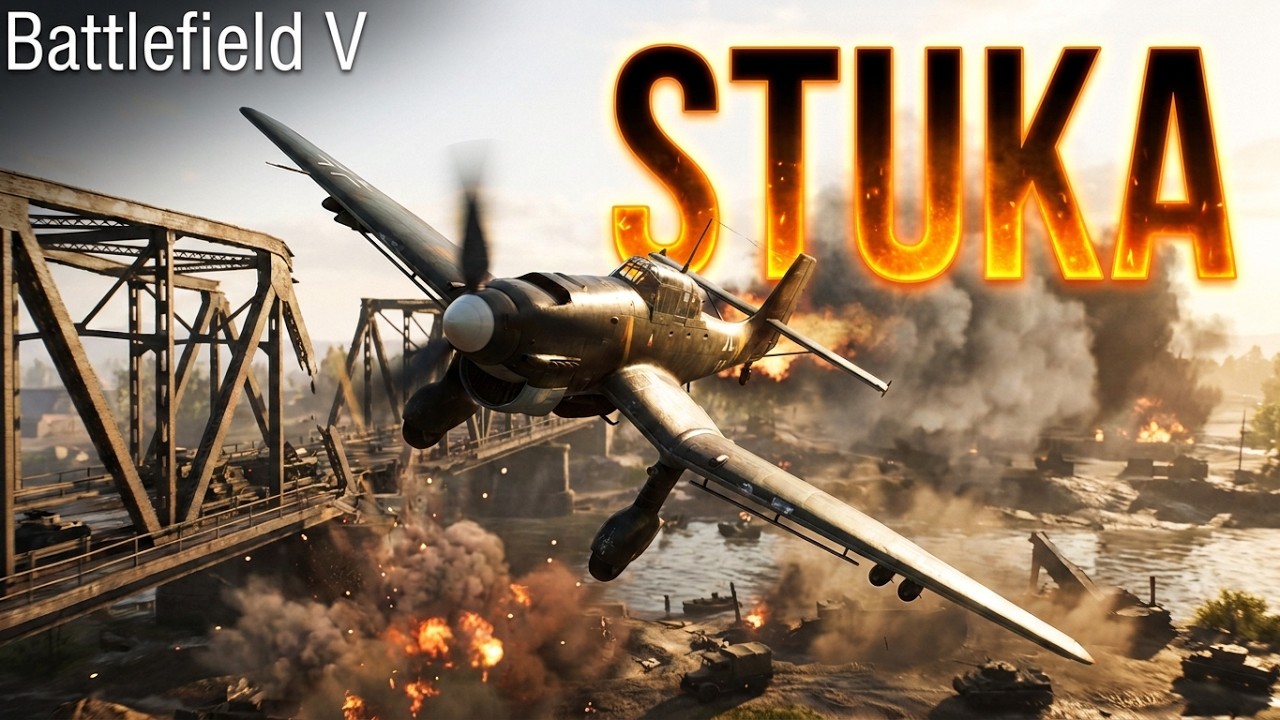 Stuka B1 Bomber | Twisted Steel Map | 47-3 | Battlefield V Full Game Play