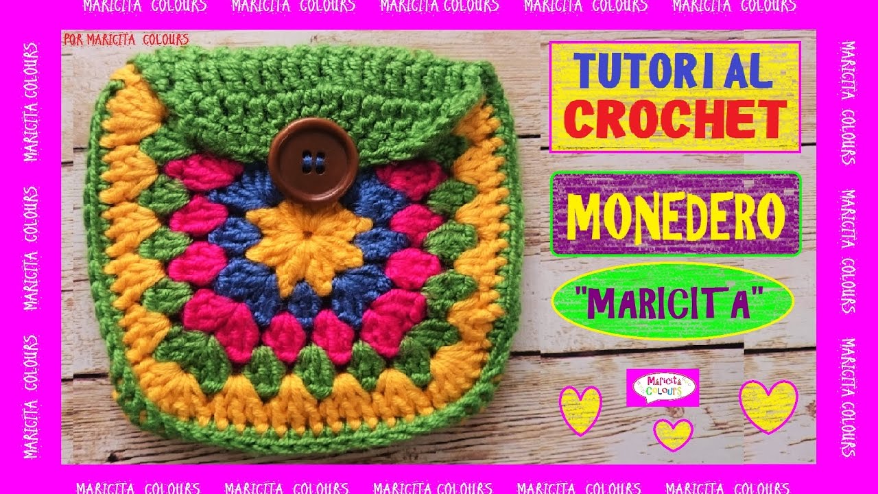 🧶MONEDERO A CROCHET POR MARICITA Tutorial ! #monedero #sweater #crochet #ganchillo #top #poncho