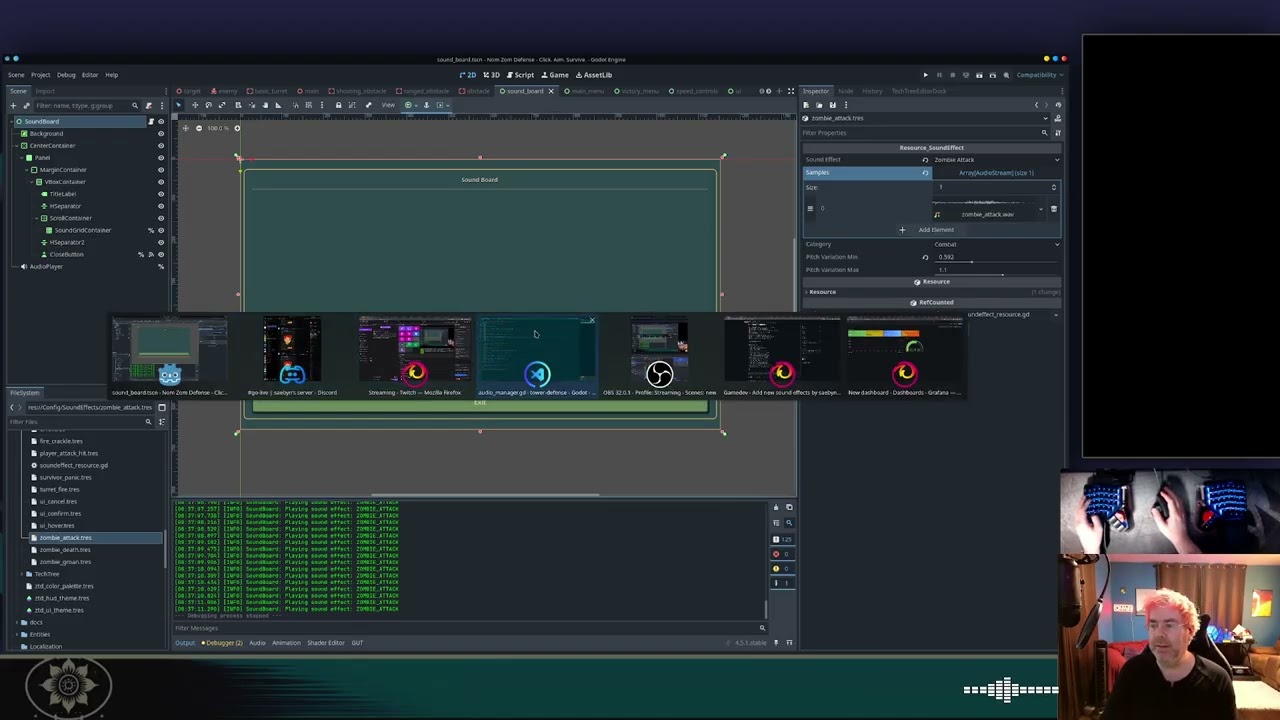 Mastering Sound Effects in Godot | Learning game dev with godot /ep 108