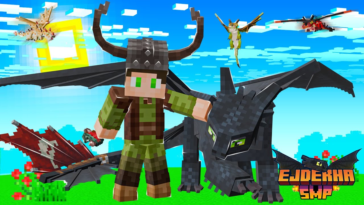 GERÇEK BİR EJDERHA YAKALADIM - EJDERHA SMP Minecraft