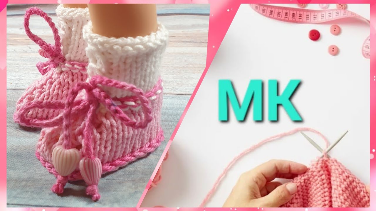 Комплект Розовые Розы* Ботиночки с носочками* Мастеркласс*