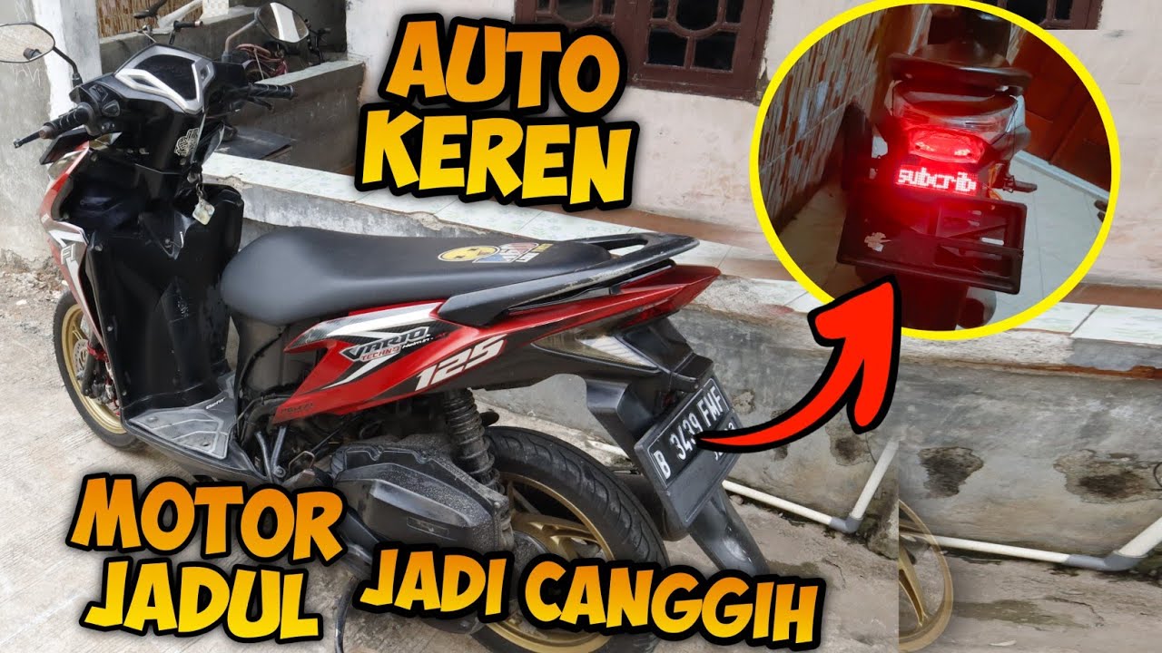 MURAH BANGET !!! Cara mudah Buat Running text di motor untuk promosi youtube