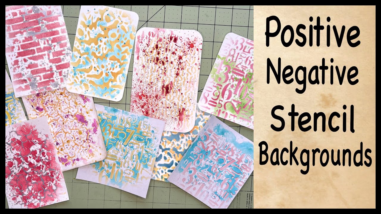 Beginner Friendly = Positive / Negative Stencil Backgrounds using Distress Inks