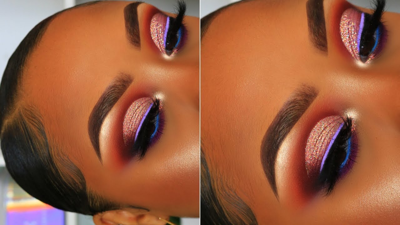 Pink Glitter Cut Crease/BIRTHDAY GLAM | Makeup Tutorial