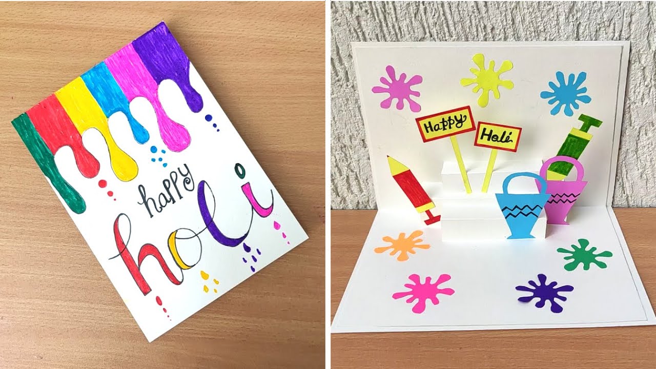 How to make Holi Card | Holi Card | Holi Greeting Card | Holi Card Making Ideas | Happy Holi Card