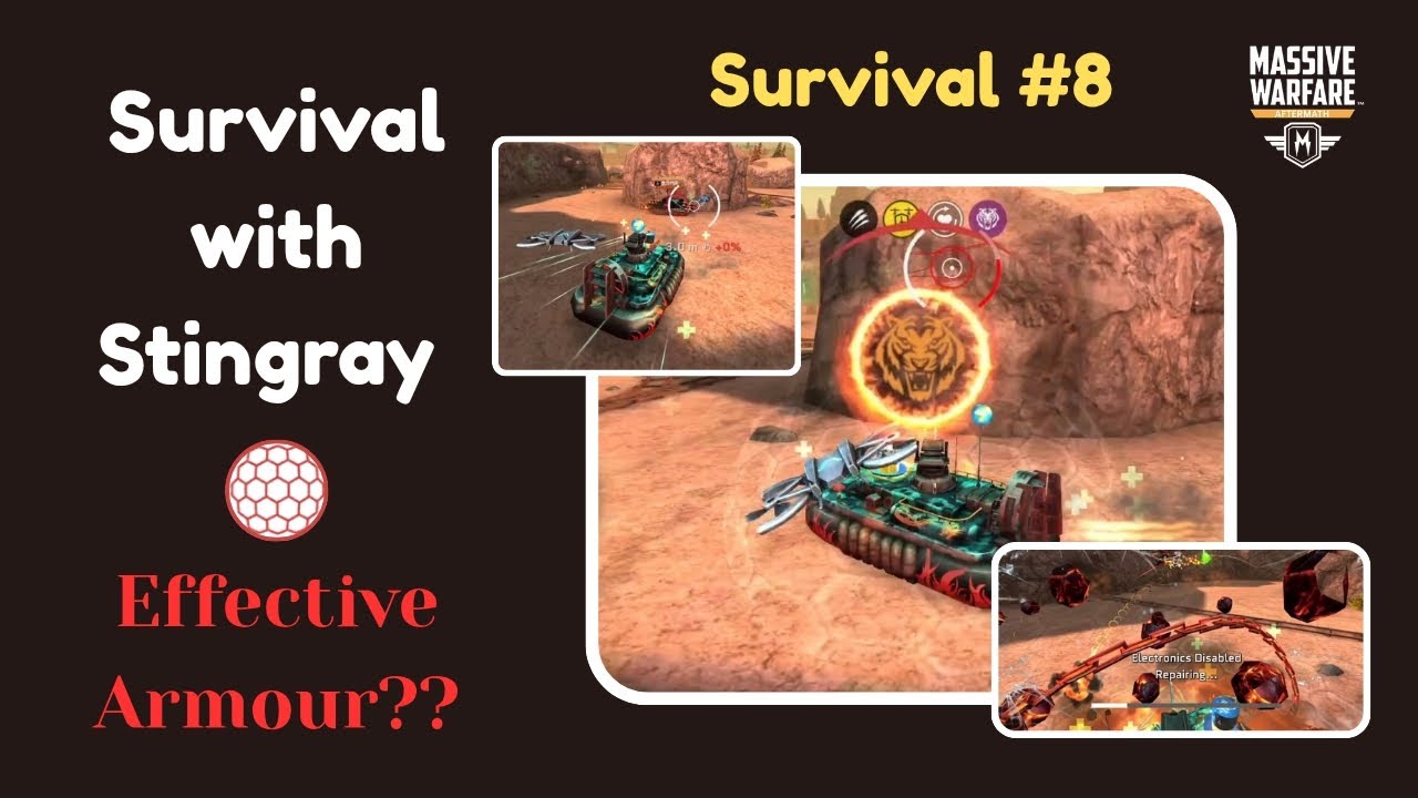 Stingray effective Armour testing with bruce 3 🤔| Massive Warfare Aftermath 💥 ( 40% Fr & 75% Arm)