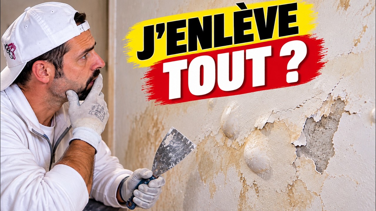 Mur en Pl&acirc;tre Pourri par l'eau ? Je le D&Eacute;CR&Eacute;PIS compl&egrave;tement ! 💪