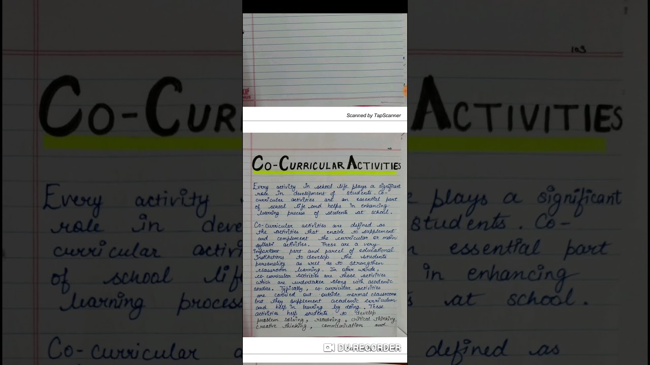 Internship File in English . Co curricular activity File