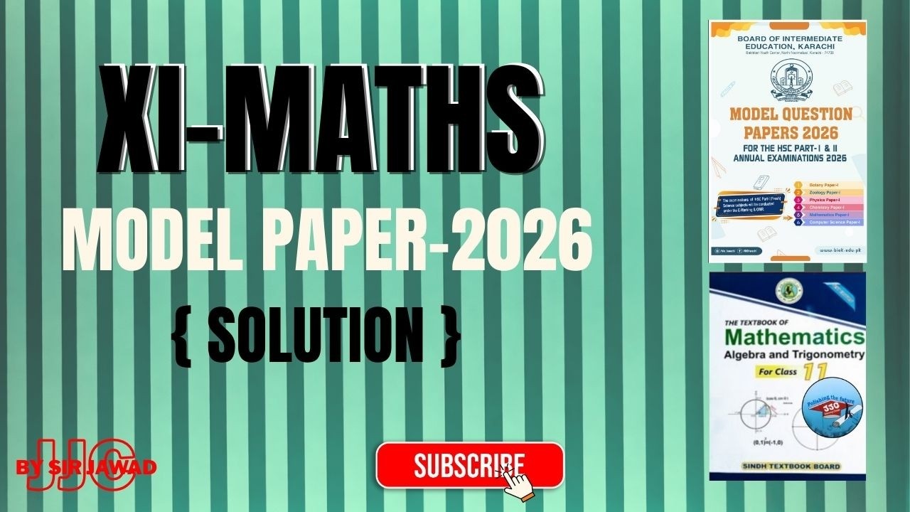 XI-MATHS MODEL PAPER SOLUTION-2026