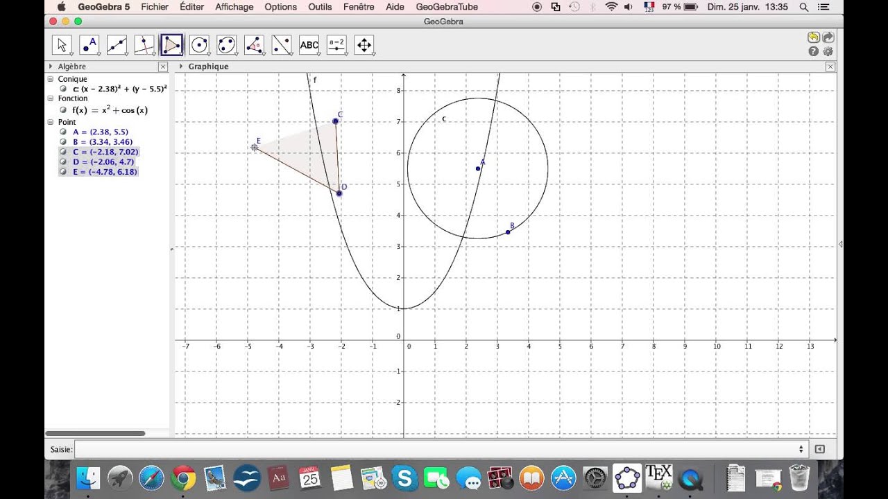 رسم الاشكال في Latex إنطلاقا من GeoGebra
