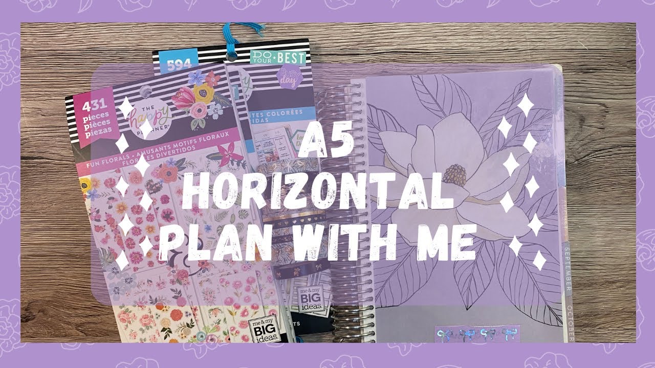 💜A5 Plan With me 💜 Catch all planner 💜 Horizontal layout 💜 Erin Condren 💜 Yureli Plans