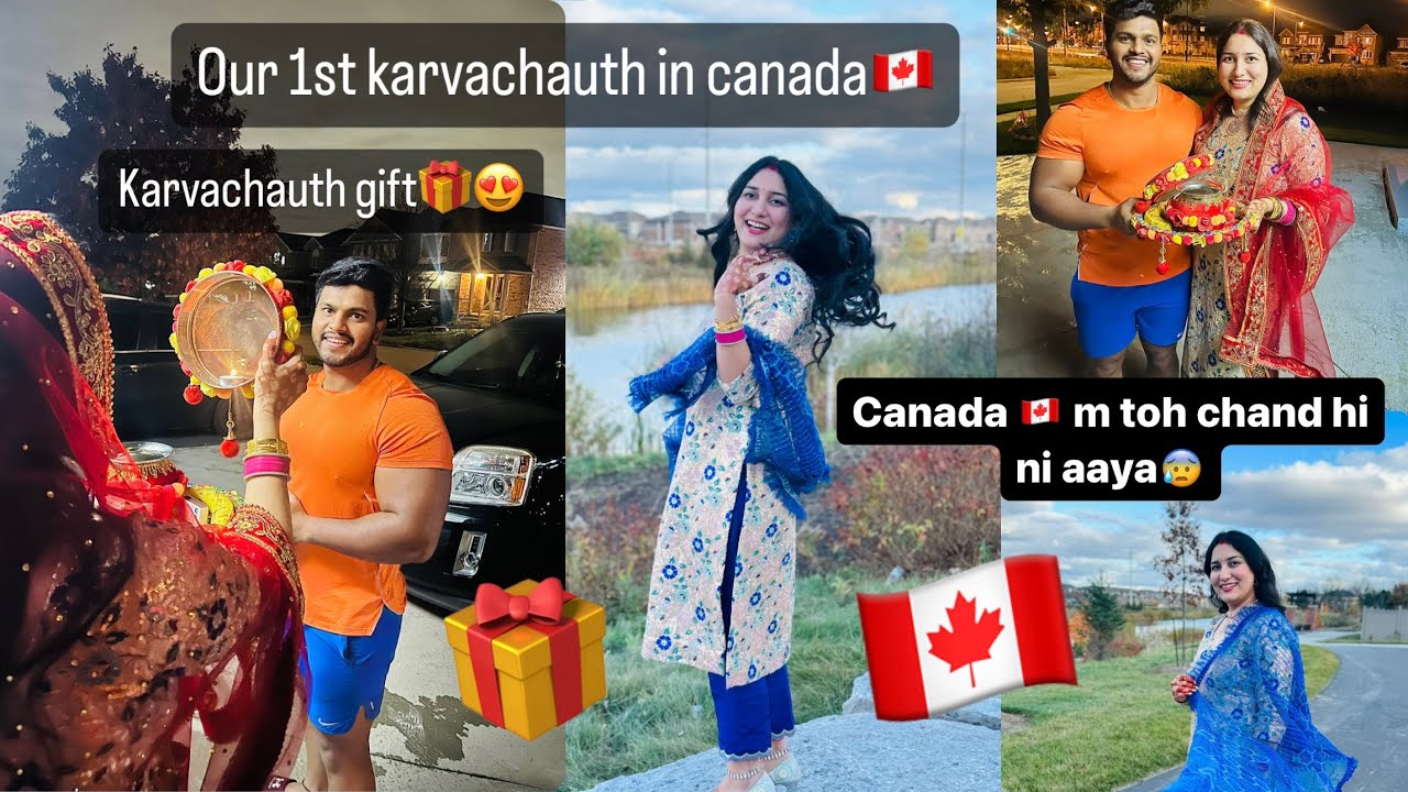 Canada m bina chand dekh hi fast kholna pada😰 | our karvachauth in canada🇨🇦 | Haryanvifamily