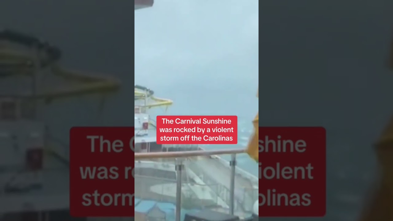 Dream cruise turns into nightmare when storm hits Carnival cruise ship #shorts