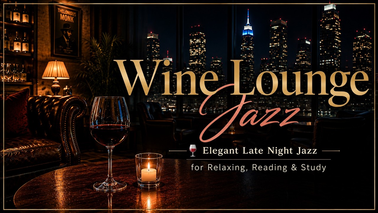 Wine Lounge Jazz 🍷 Elegant Late Night Jazz for Relaxing, Reading & Study