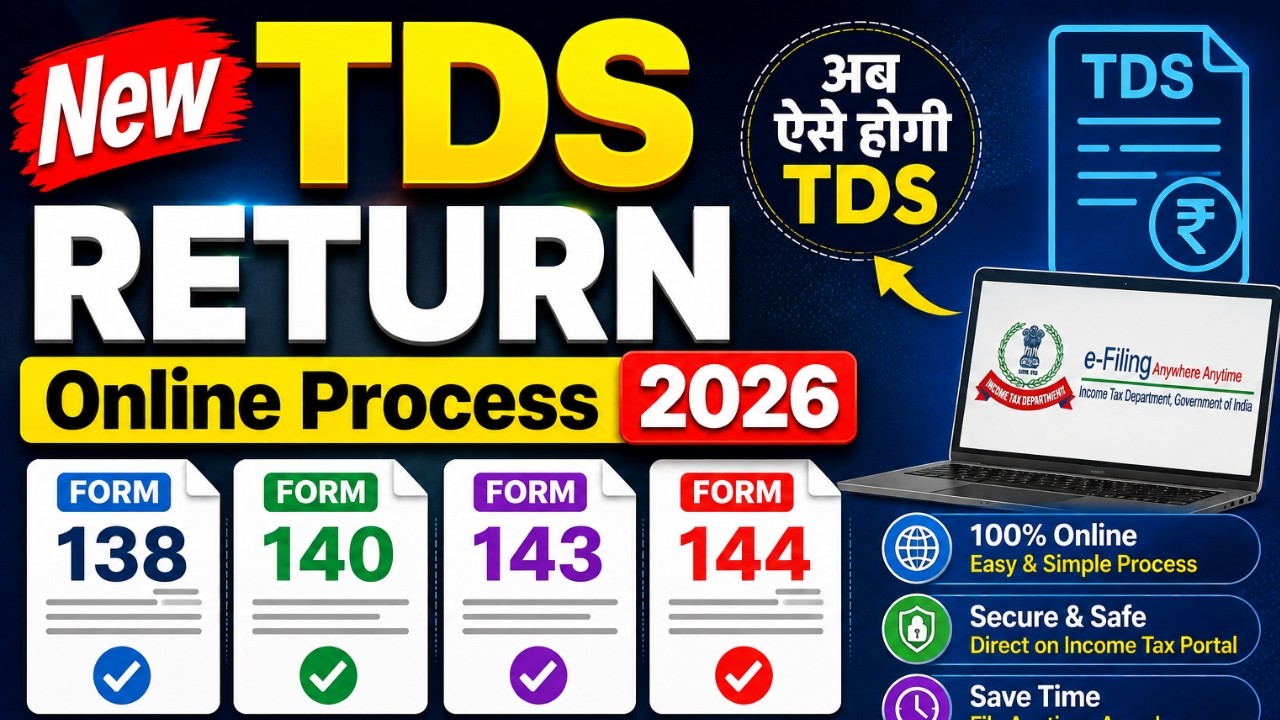 New TDS Return Filing 2026 | Form 138, 140, 143 & 144 Explained | Online TDS Return Process 2026