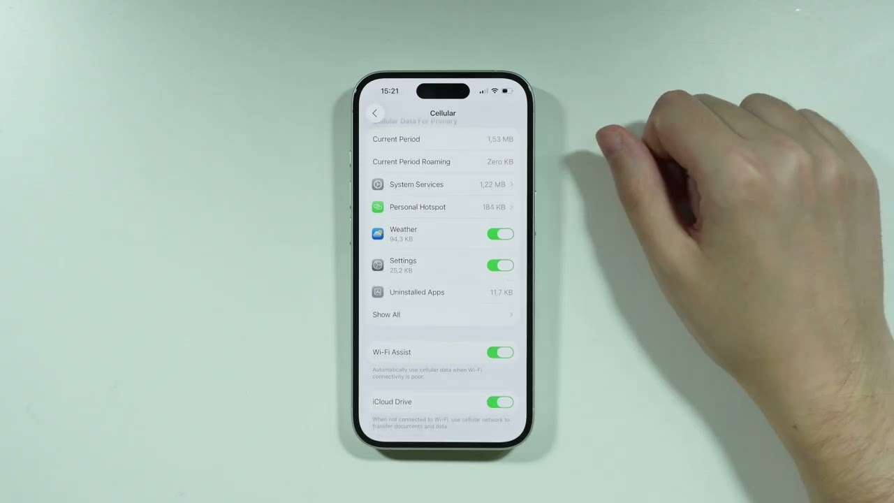 iPhone 17: как проверить использование мобильных данных