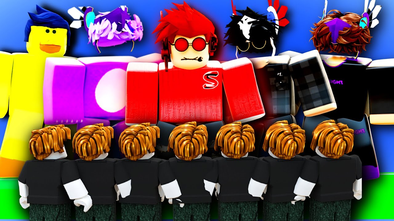 5 PROS Vs 50 NOOBS In Roblox Bedwars