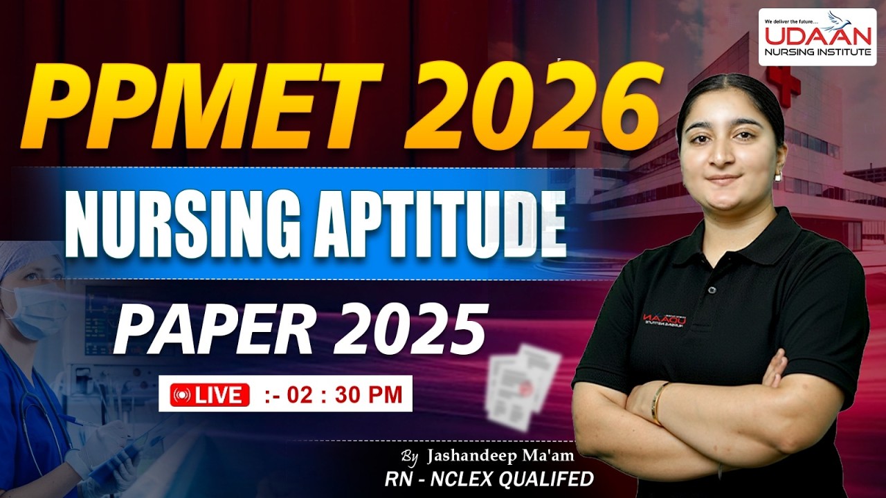 NURSING APPTITUDE | PPMET 2026 | BY RN JASHANDEEP KAUR