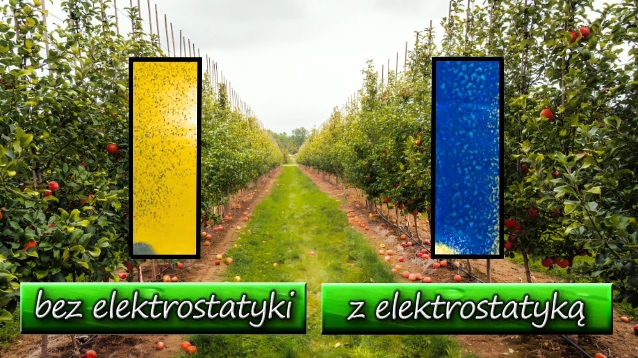 Porównanie oprysku z elektrostatyką i bez elektrostatyki