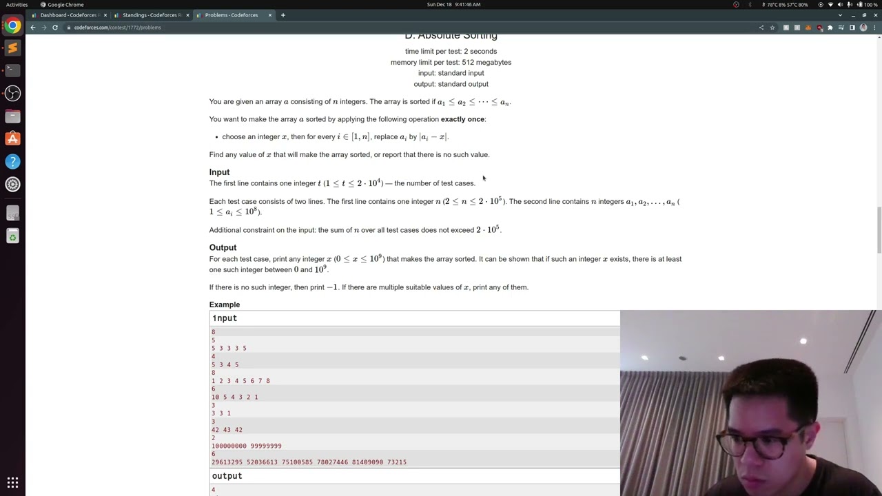 Disappointing 6th place in Codeforces Round 839 (Div. 3, World Cup Edition)