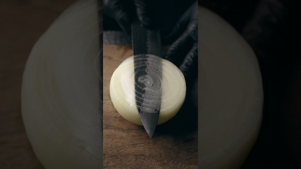 【Before After】I sharpened the gyuto knife because it was difficult to cut onion #asmr