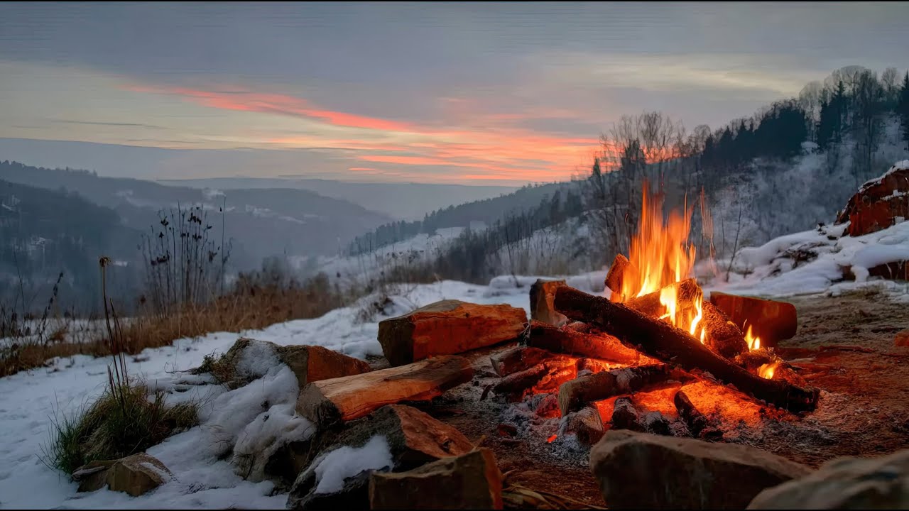 Falling Into Winter Calm — Soft Fireplace Sounds for Deep Sleep