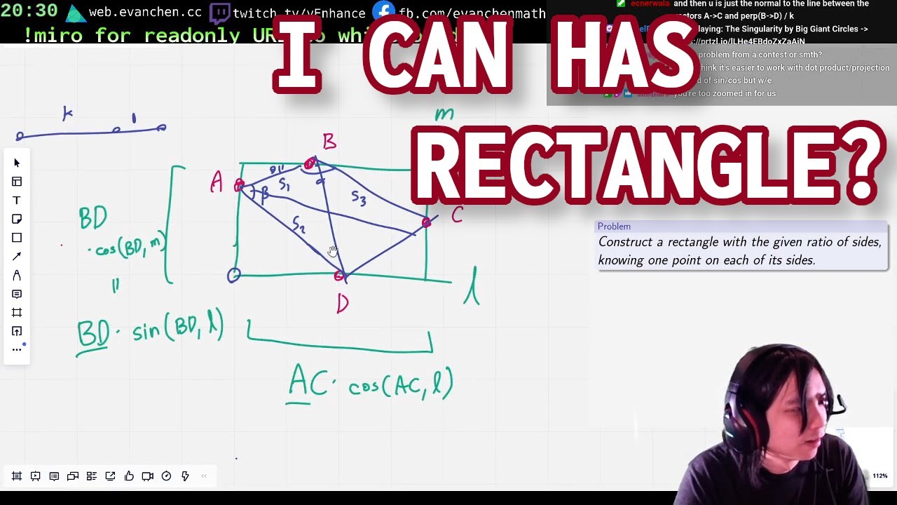 Live solve: rectangle reconstruction