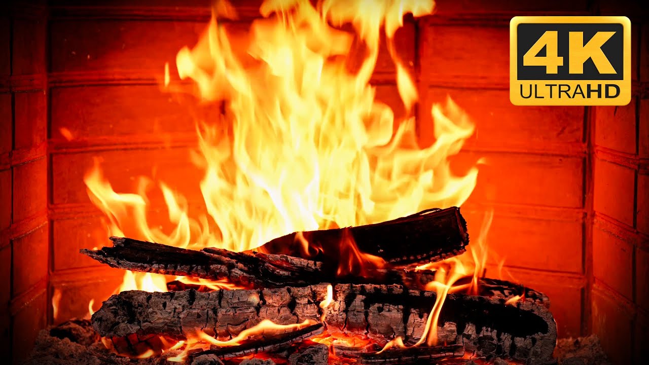 🔥 Cozy Winter Fireplace 4K &bull; Relaxing Fire Ambience with Burning Logs