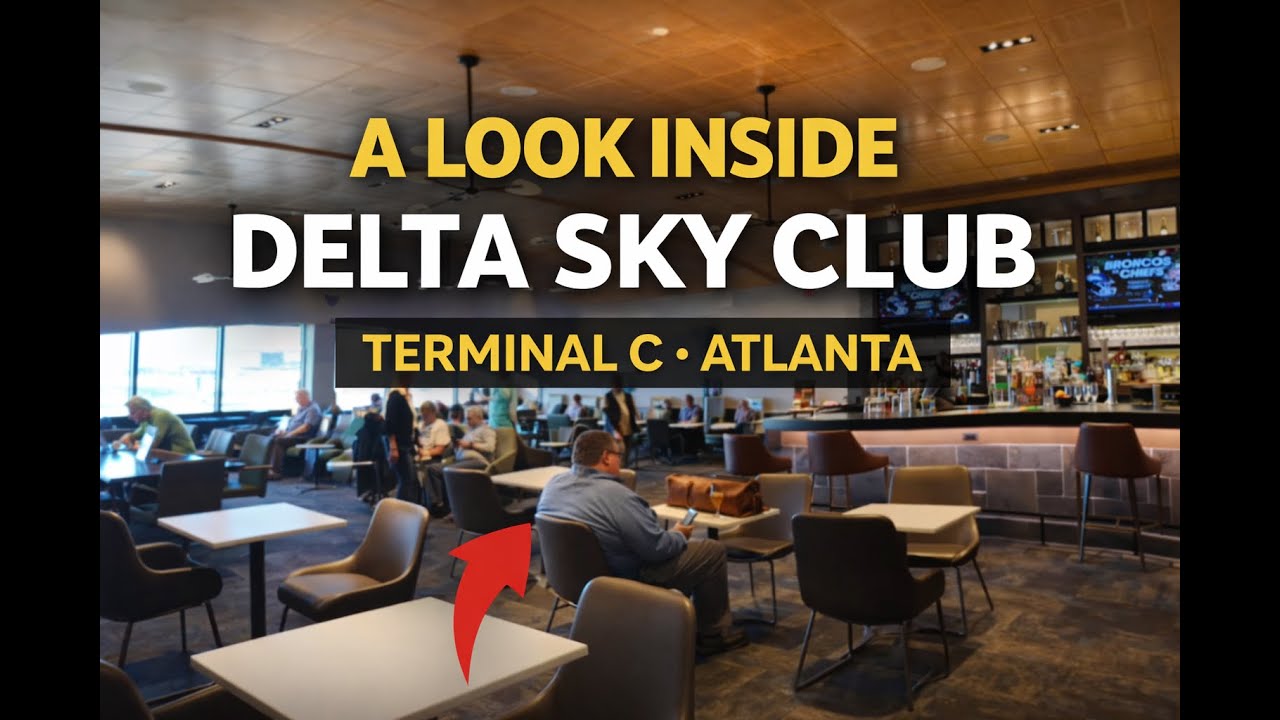 Inside Delta Sky Club Terminal C at ATL | Atlanta Airport Lounge Tour