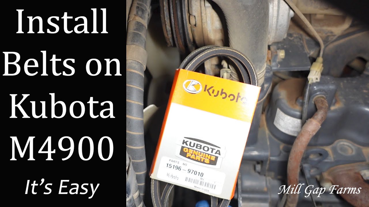 Installing belt on M4900 Kubota