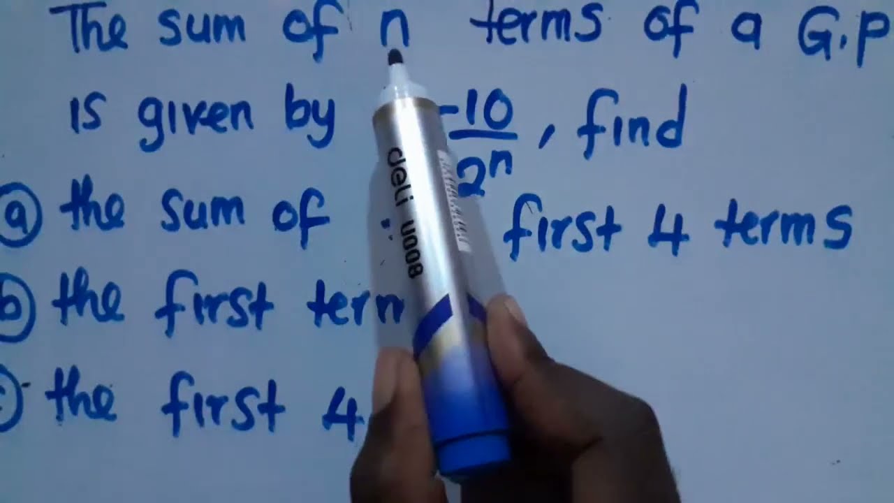 Geometric Progression (G P) - 2020 GCE And 2016 speci || Harrison J Zulu Tutor