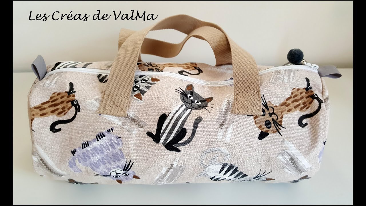 Petit sac polochon sans coutures apparentes / Pequeño bolso tipo salchicha - Tuto couture ValMa