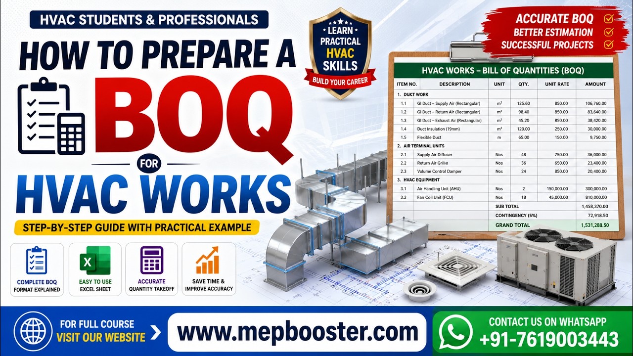 How to Prepare a BOQ for HVAC Works &ndash; Complete Step-by-Step Guide
