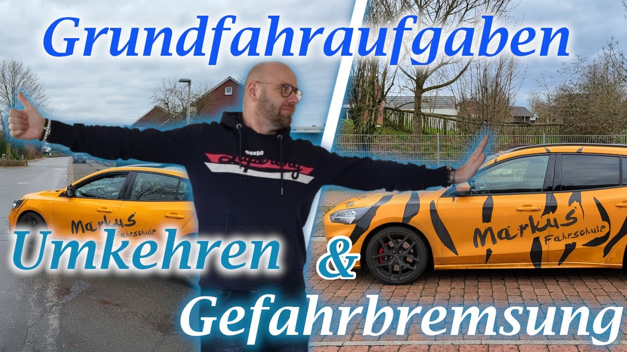 Grundfahraufgaben / Umkehren und Gefahrbremsung / Klasse B / Führerschein