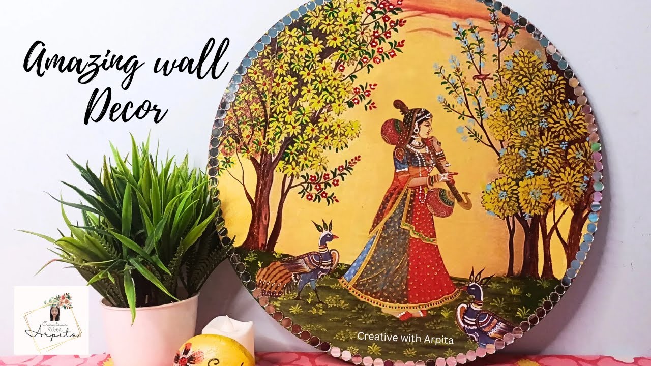 Amazing wall Art | Decoupage On MDF Board #Diy #Homedecoritem | Creative with Arpita